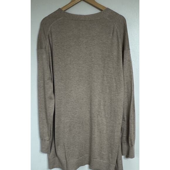 Members Mark Sweater Women’s Size XL Cashmere Blend Open Cardigan Beige - Picture 6 of 9